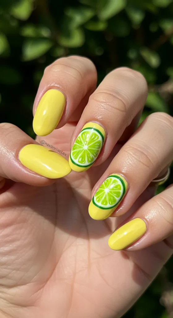 Citrus Splash nails