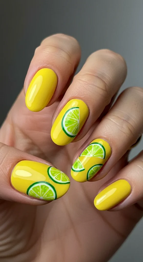 Citrus Splash nails