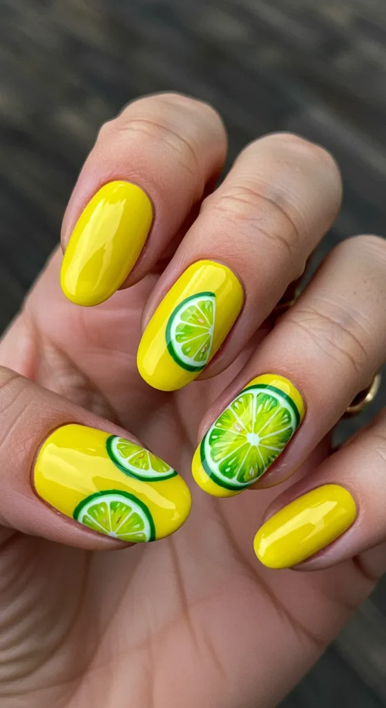 Citrus Splash nails