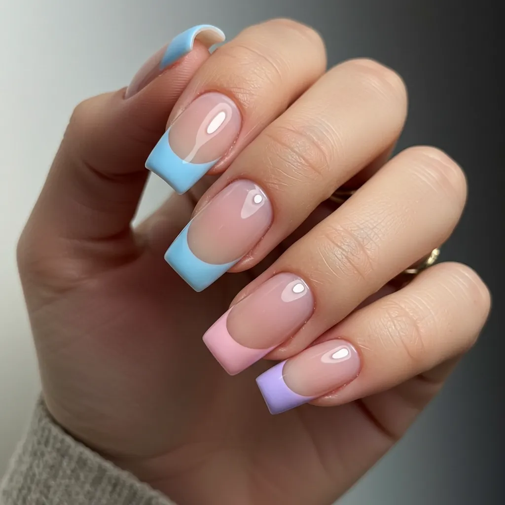 Classic Pastel French Tips (1)