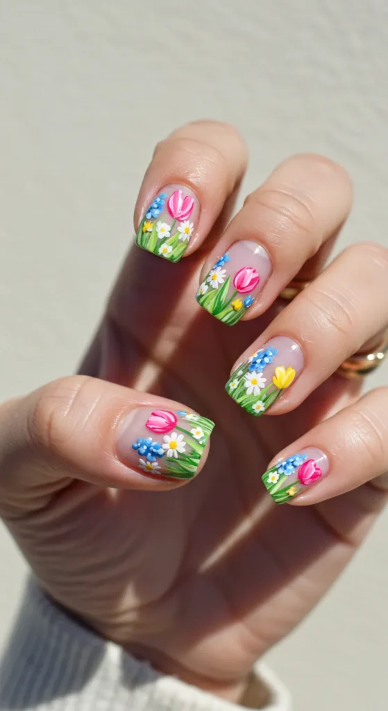 Floral Nail Art design