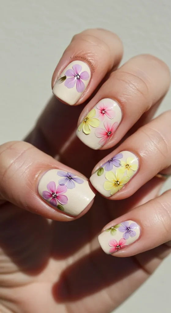 Floral Nail Art design