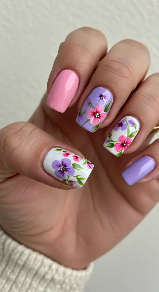 Floral Nail Art design