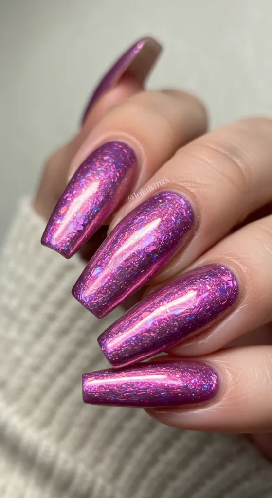 Holographic Easter Egg nails