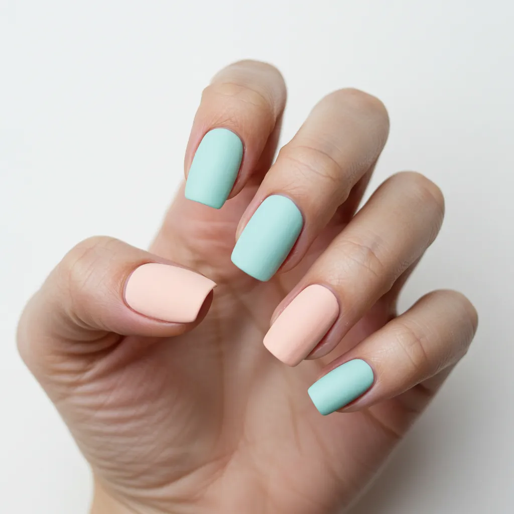 Matte Pastel Nails