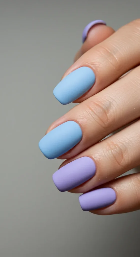 Matte Pastels nails design