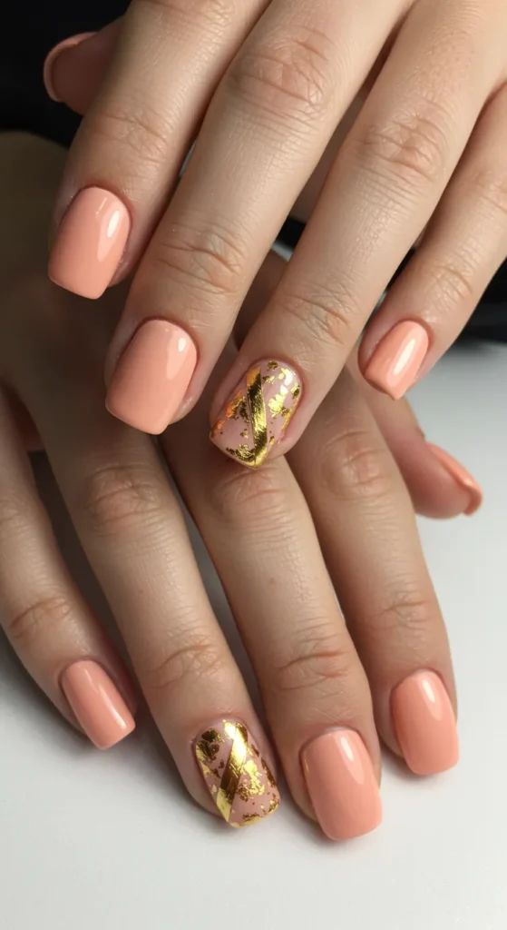 Metallic Accents nails