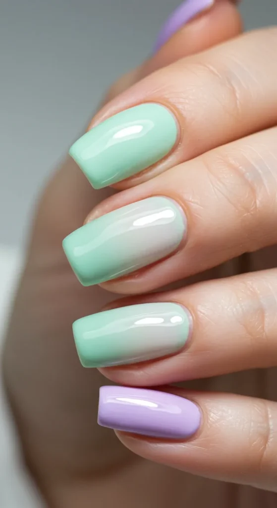 Pastel Ombre Nails designs