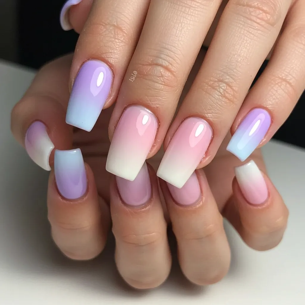 Pastel Ombré Nails