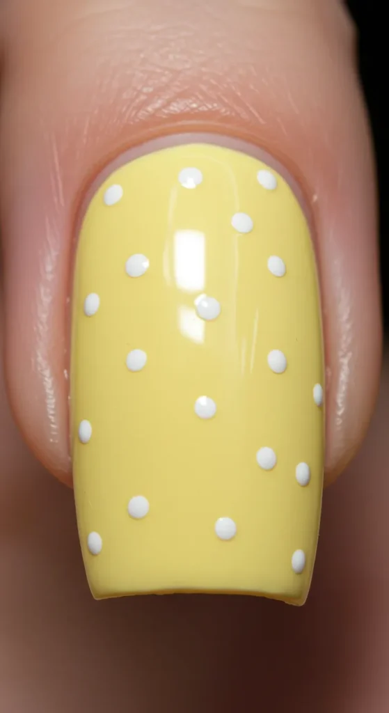 Polka Dots nails design