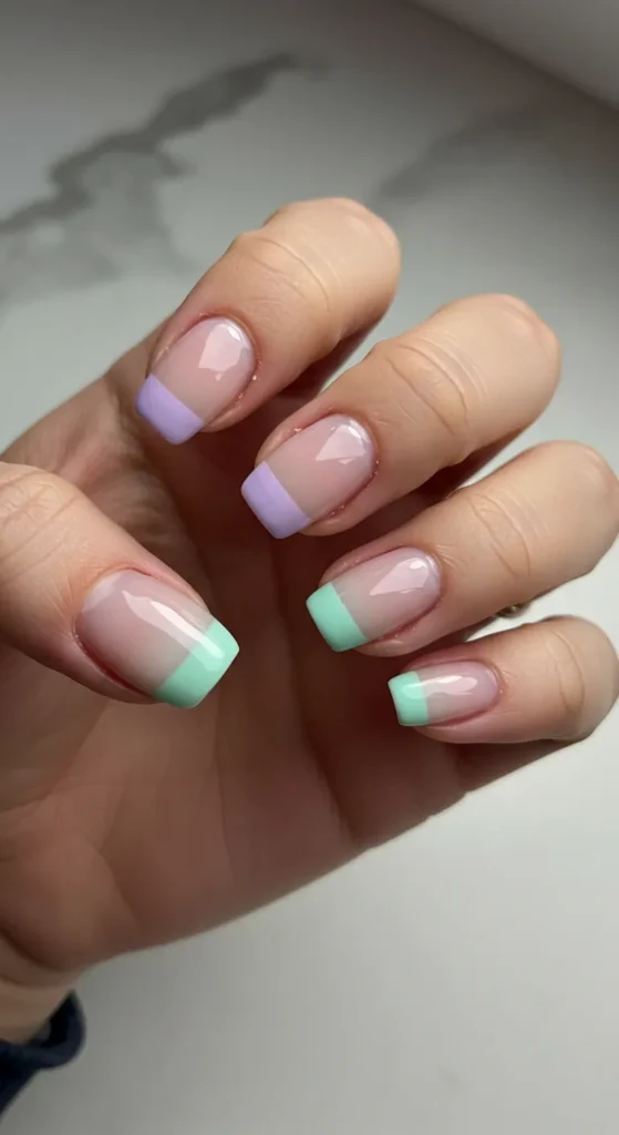 Soft Pastel Ombre nails design