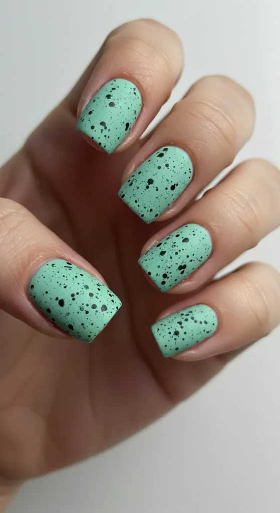 Speckled Egg Nails design