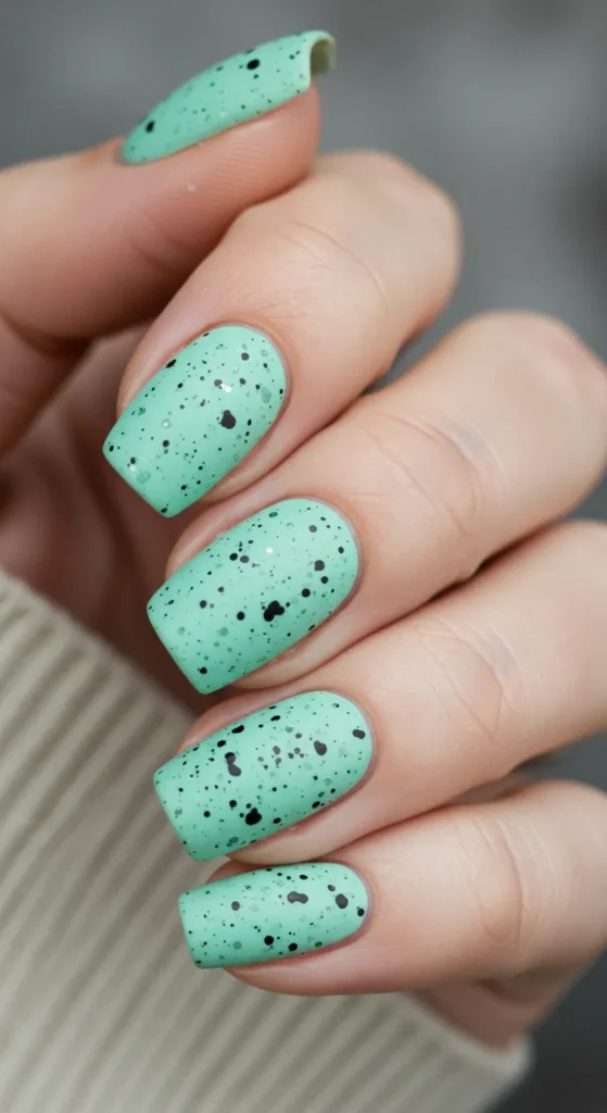 Speckled Egg Nails design