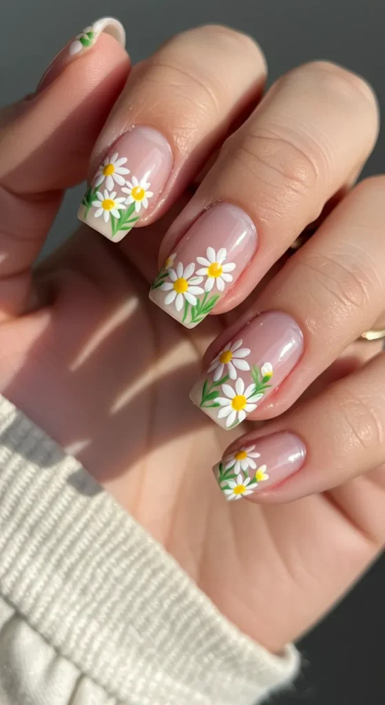 Daisy Chains nails art design