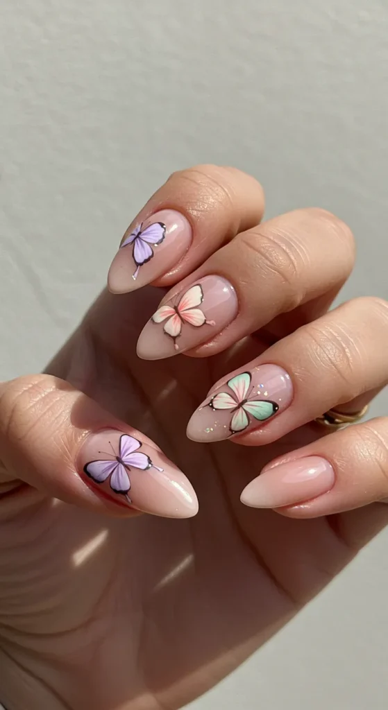 Butterfly Whimsy nails