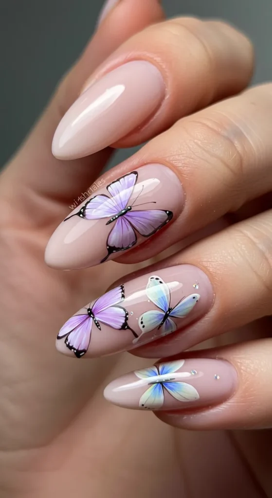 Butterfly Whimsy nails