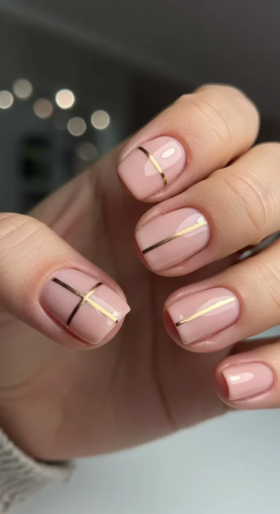 Chic Blush Elegance nails design