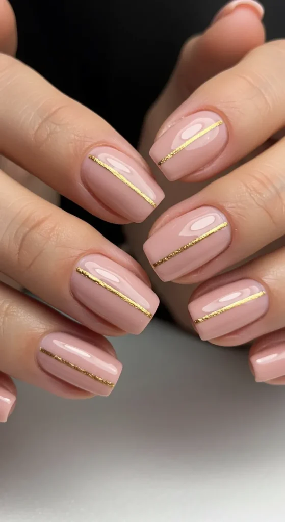 Chic Blush Elegance nails design