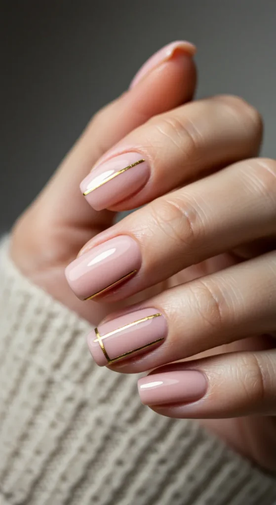 Chic Blush Elegance nails design