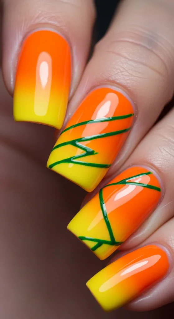 Citrus Zest nails design ideas