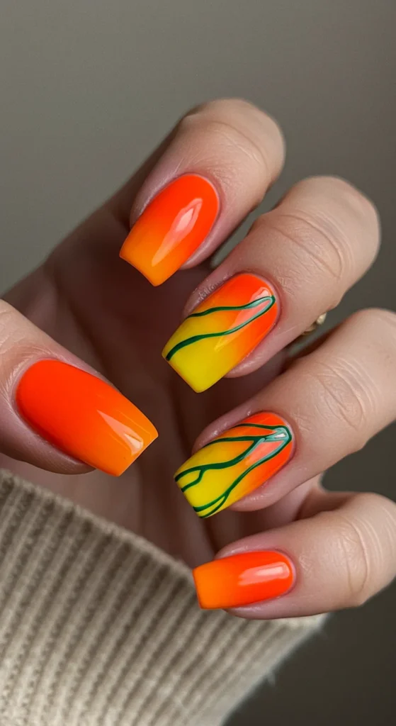 Citrus Zest nails design ideas