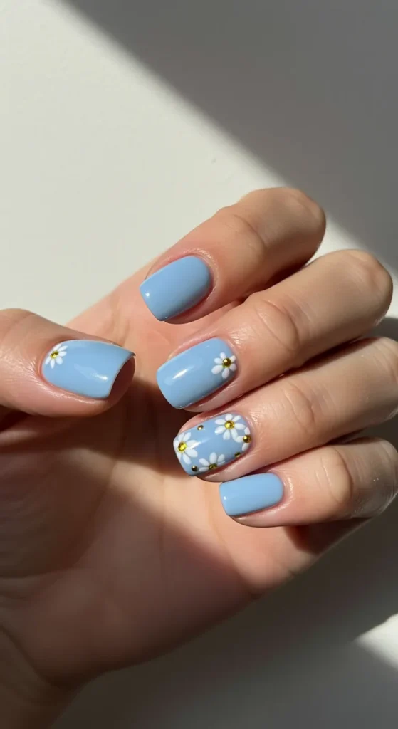 Daisy Dreamscape nails