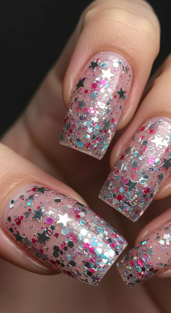 Disco Dream nails design 