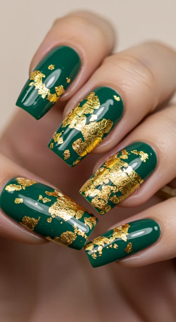 Emerald Elegance nails 