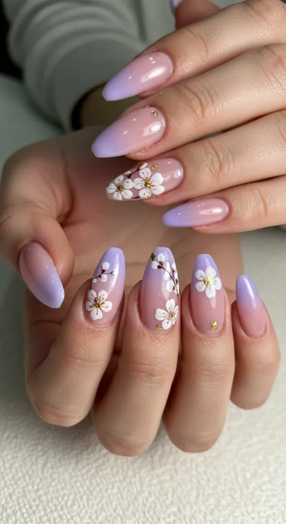 Ethereal Blossom Elegance nails