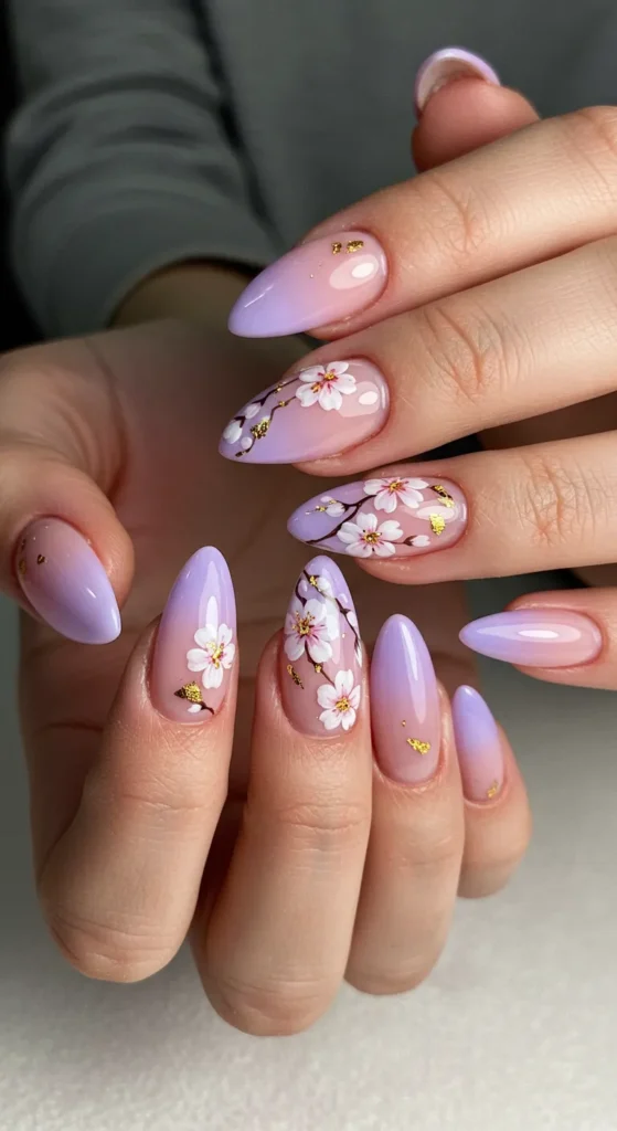 Ethereal Blossom Elegance nails