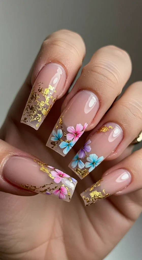 Gilded Garden Party nails