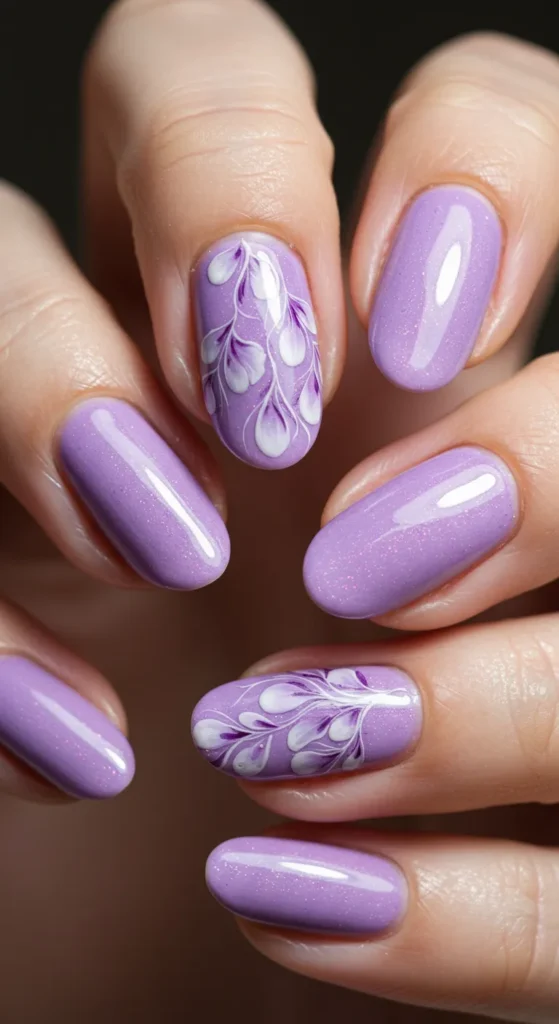 Lavender Luster  nails design i deas