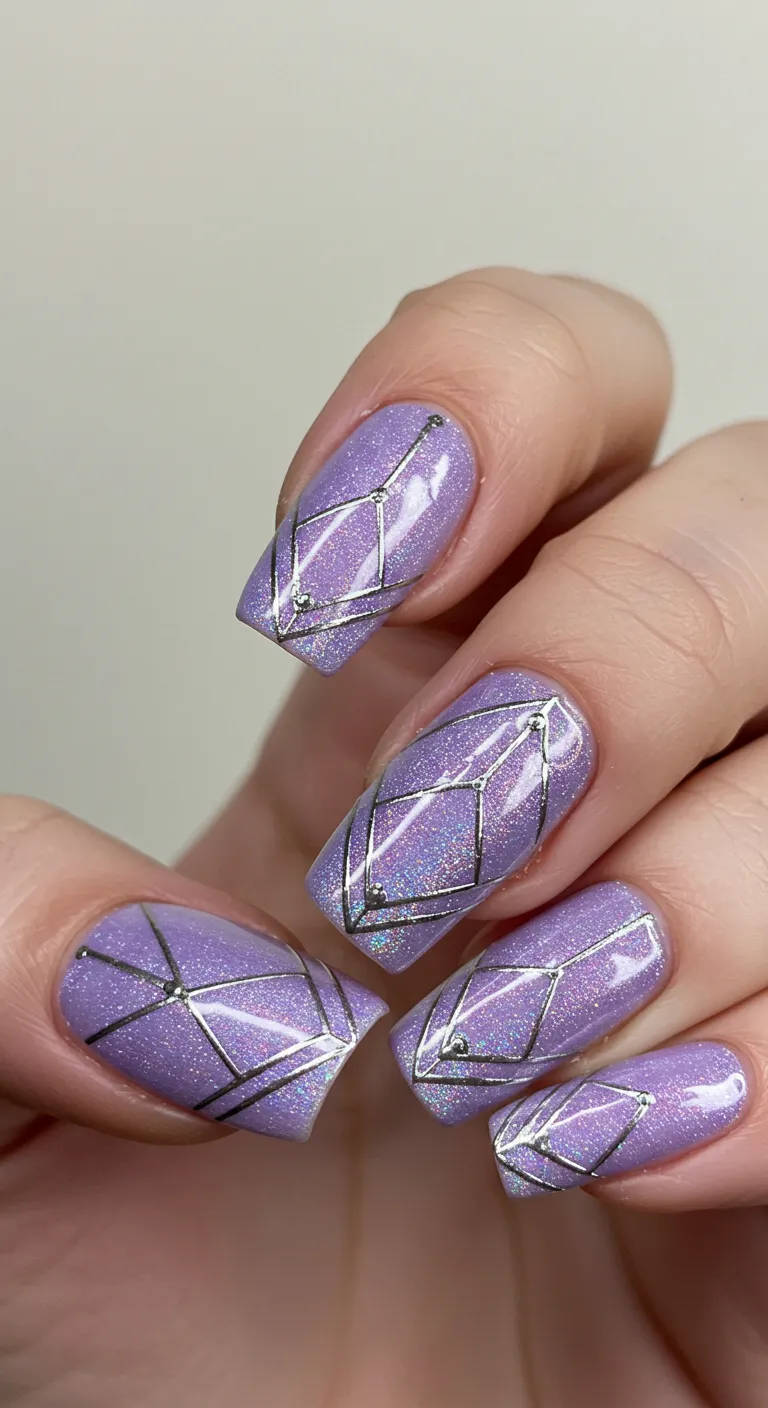 Lavender Luxe nails design