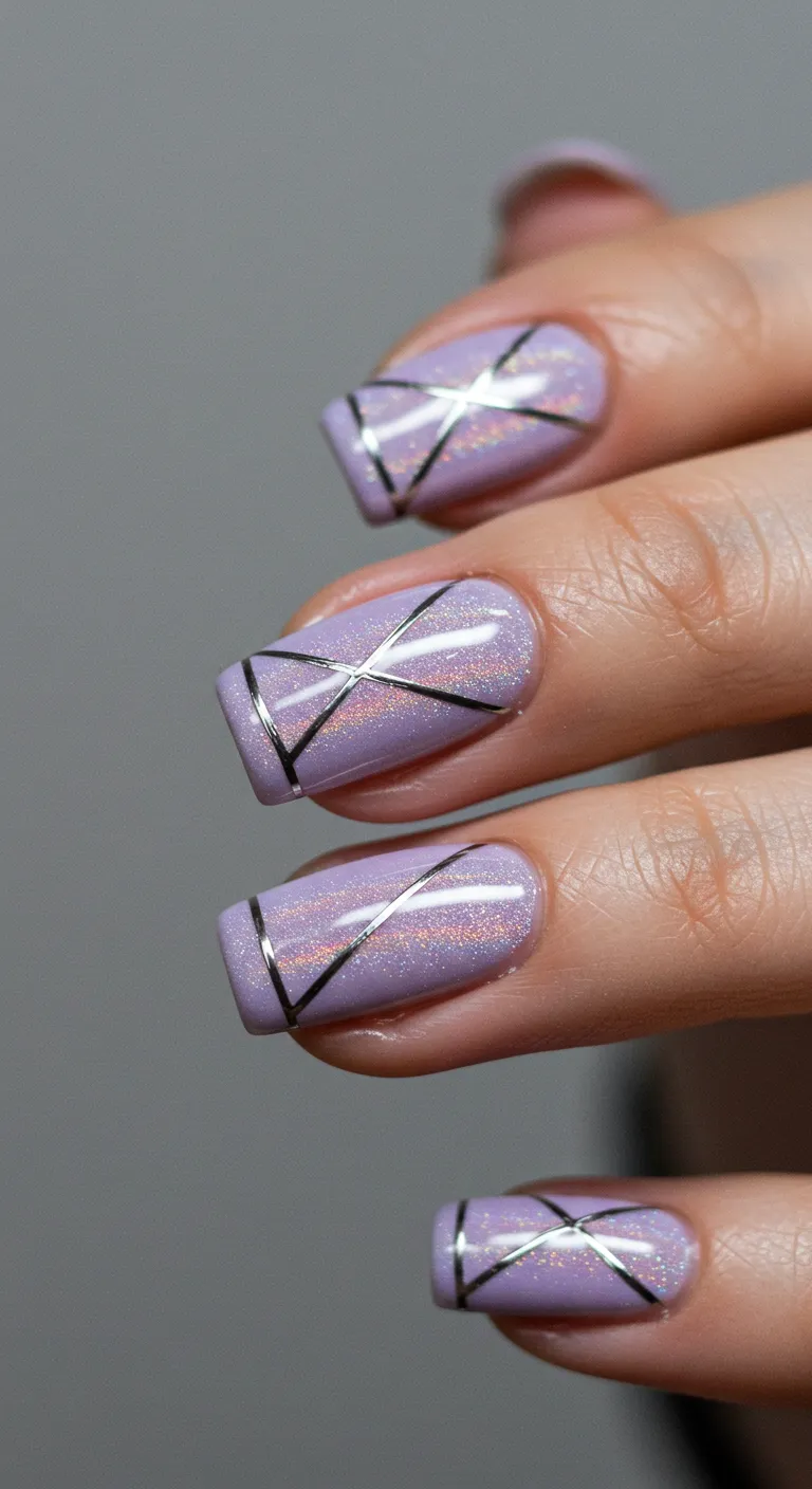 Lavender Luxe nails design