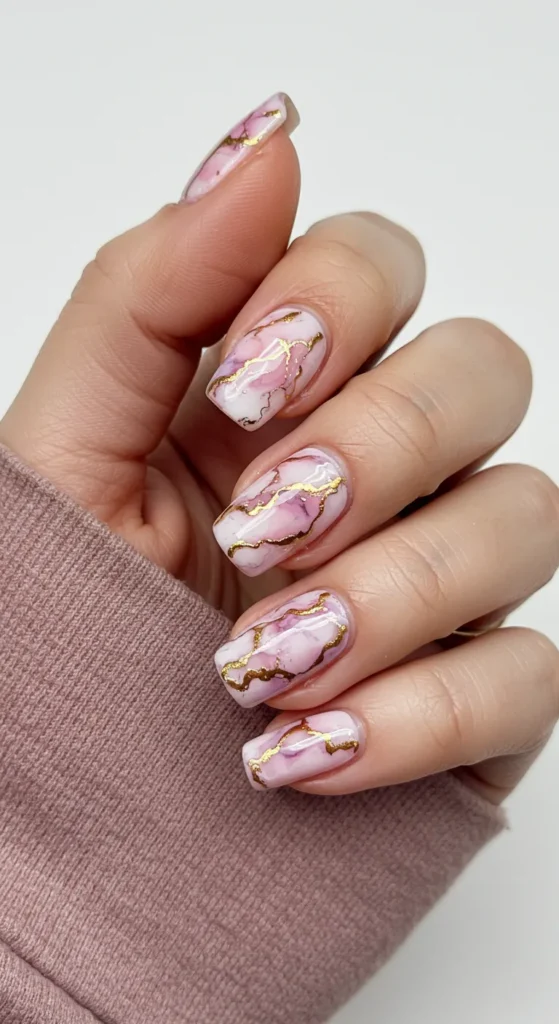 Luxe Marble Touch nails