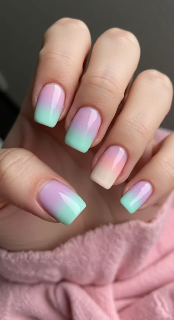 Mint & Marble Delight nails