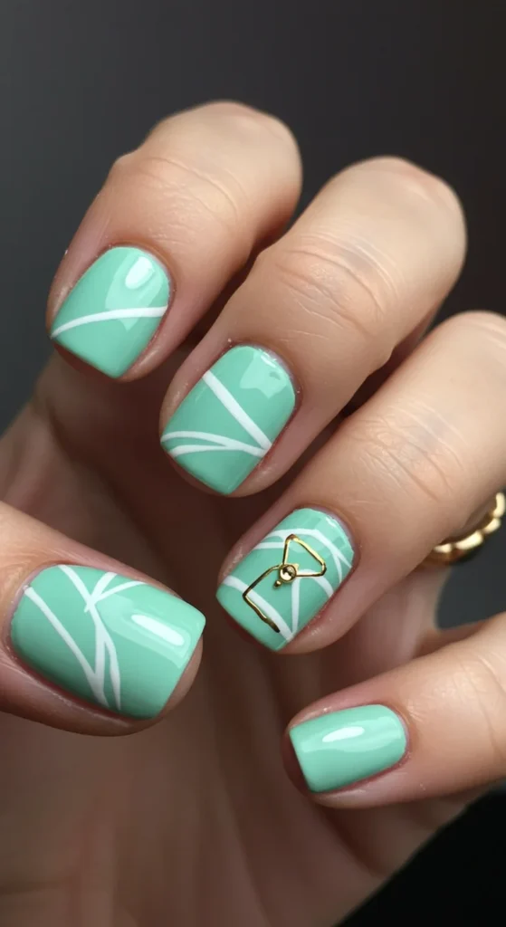 Mint Mojito nails design