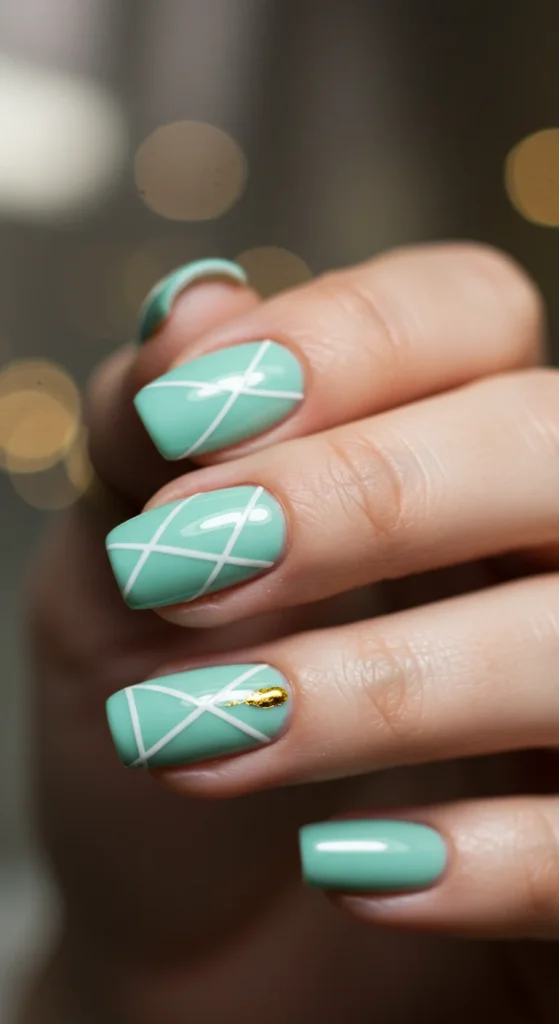 Mint Mojito nails design