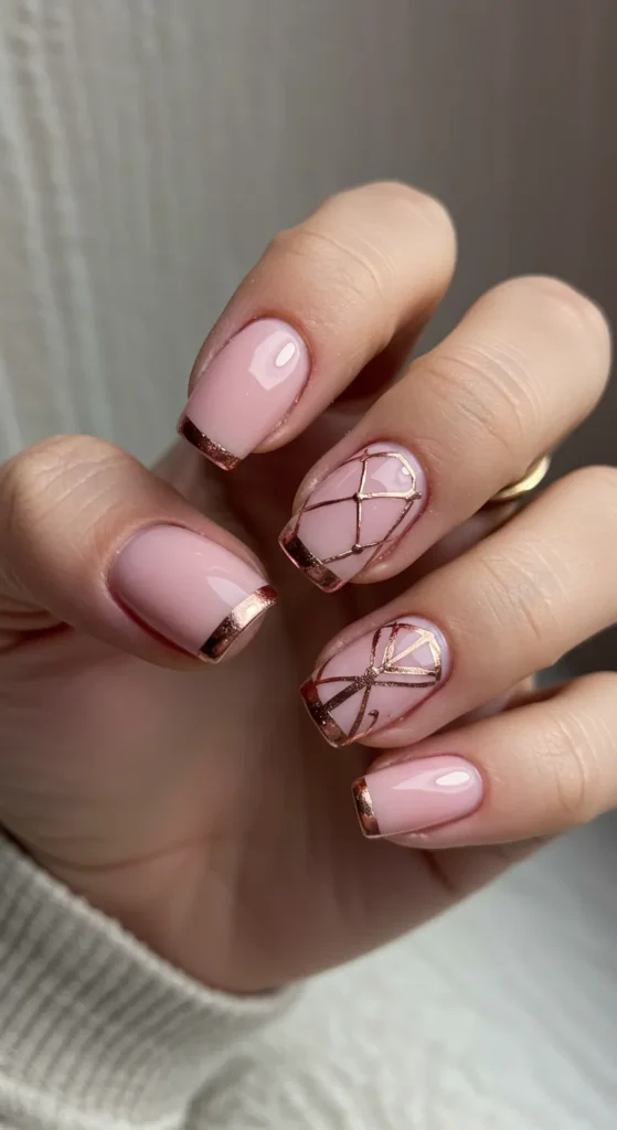 Rose Quartz French Tips nails design