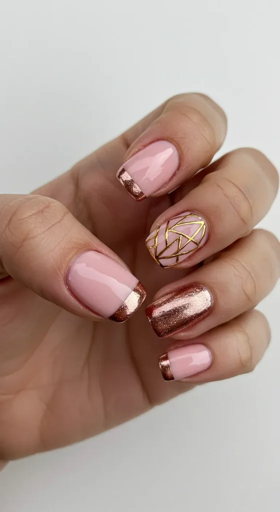 Rose Quartz French Tips nails design