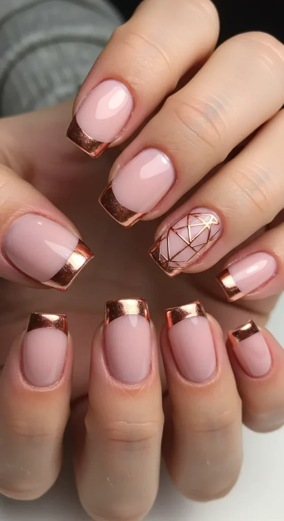 Rose Quartz French Tips nails design