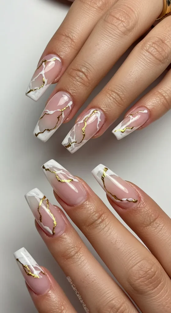 Rose Quartz Glow nails designs