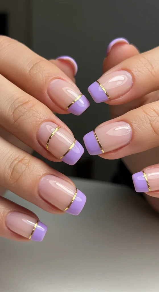 Soft French Twist nails design