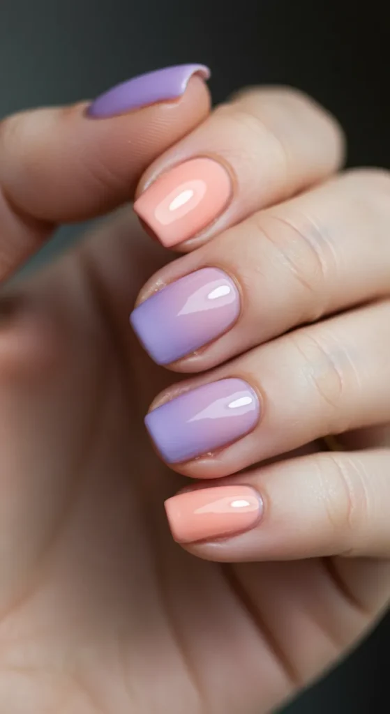 Soft Ombre Glow nails design