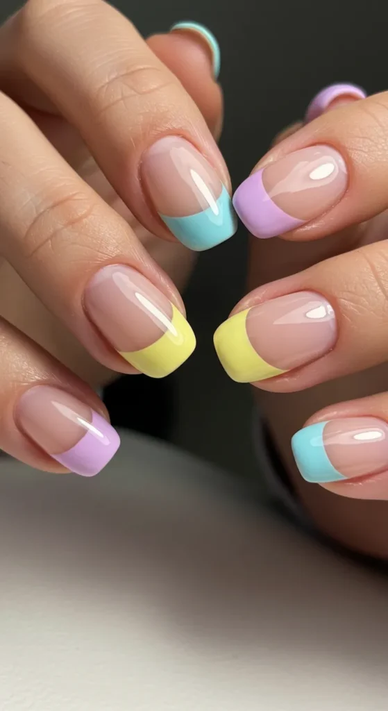 Spring French Flair nails designs ideas