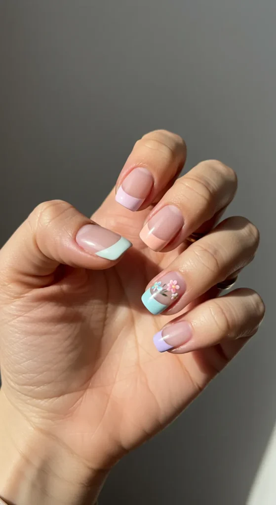 Springtime French nails