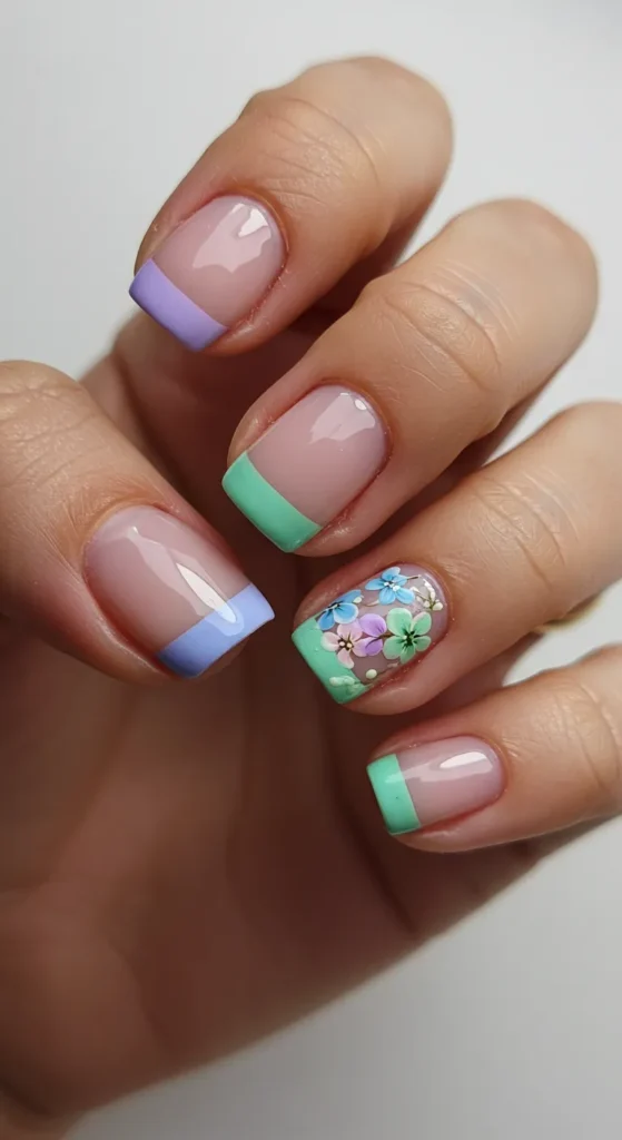 Springtime French nails