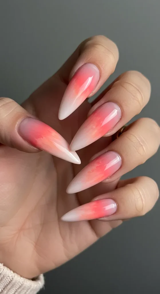 Sun-Kissed Watercolor nails design