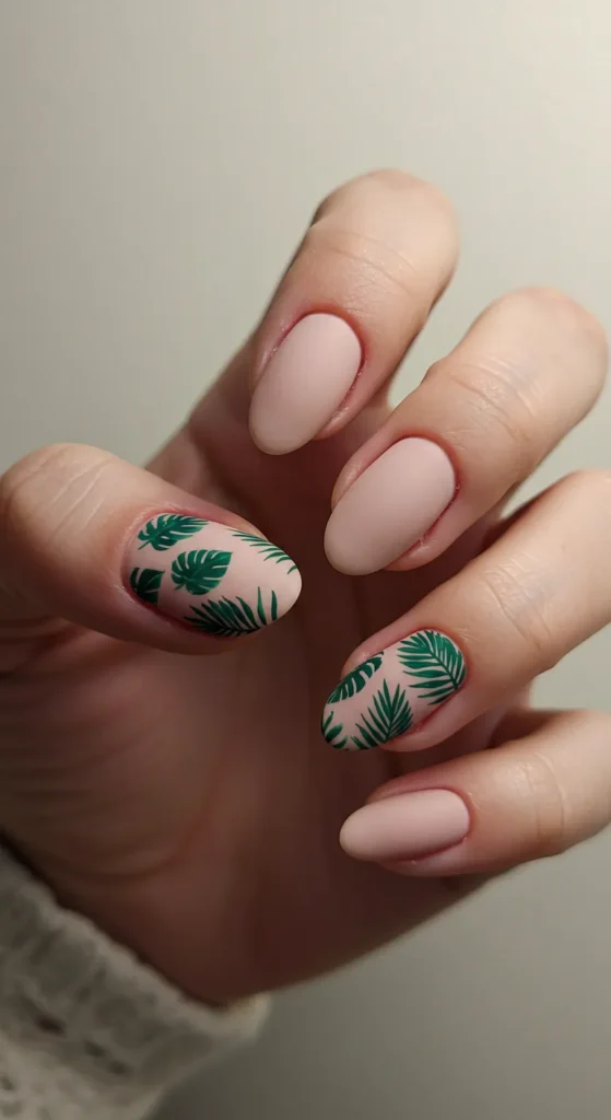 Tropical Oasis nails design