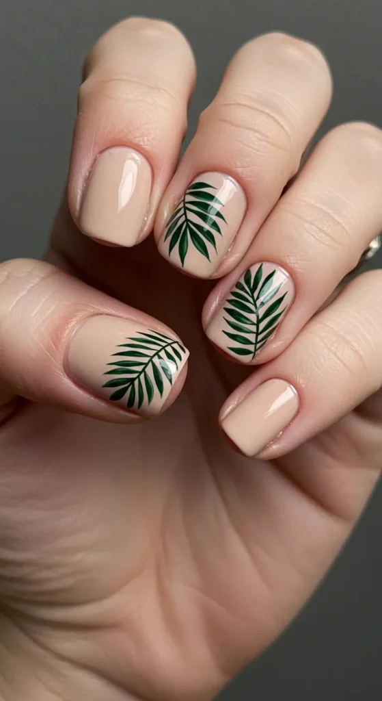 Tropical Oasis nails design